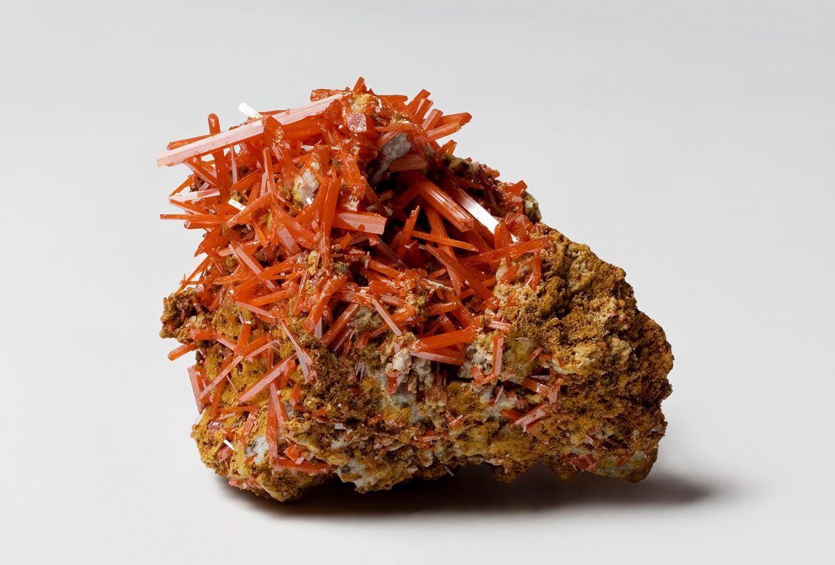Crocoite specimen - rock identification