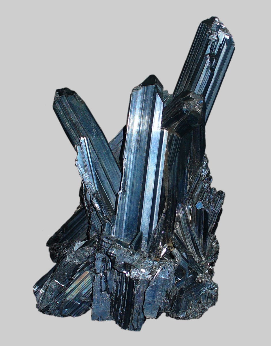Stibnite specimen - rock identification